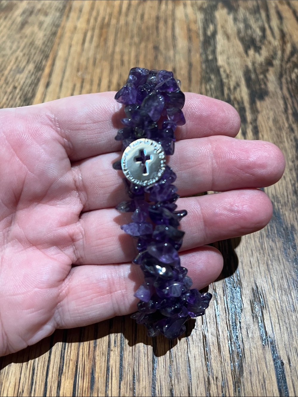 Amethyst chip stretch Bracelet